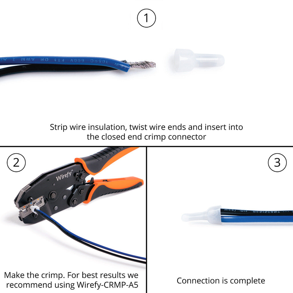 Connector Kit, Terminals & Splices, Crimping Tool, Stripping Tool & Wire  End Ferrules