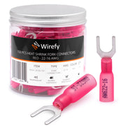 Wirefy heat shrink for connectors red 22-16 AWG #10_22-16 Gauge #10
