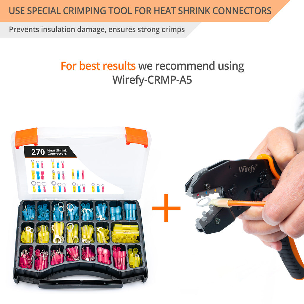 Heat Shrink Wire Connectors Kit - Marine Grade Electrical Connectors –  Wirefyshop